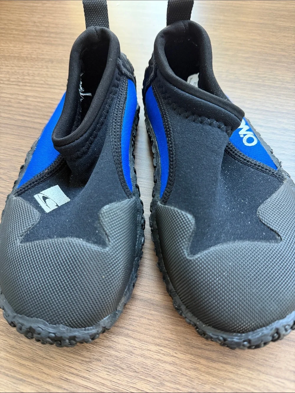 O'Neill Kids Black and Bright Blue Slip-On Water Shoes